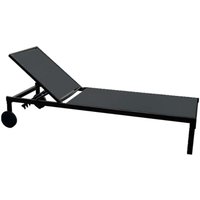 Concept-usine - 2er Set Liegestühle mit Rollen aus Aluminium, schwarz cuba Concept-usine - 2er Set Liegestühle mit Rollen aus Aluminium, schwarz cuba von CONCEPT-USINE