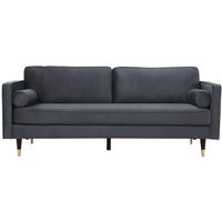 Concept-usine - 3-Sitzer-Sofa aus Samt, dunkelgrau nahla - Grau von CONCEPT-USINE