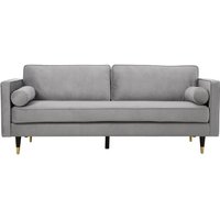 Concept-usine - 3-Sitzer-Sofa aus Samt, hellgrau nalha - Grau von CONCEPT-USINE