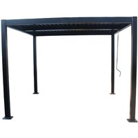 Bioklimatische Pergola 3x3m Struktur aus anthrazitgrauem Aluminium hydra von CONCEPT-USINE