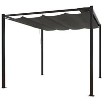 Concept-usine - Freistehende Gartenlaube 3 x 3 m aus Stahl und grauem Stoff tusa von CONCEPT-USINE