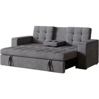 Graues Bettsofa und Anreihsofa 3-Sitzer aus Cord noho von CONCEPT-USINE
