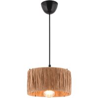 Concept-usine - Hängelampe aus Raphia und Metall clarisse von CONCEPT-USINE