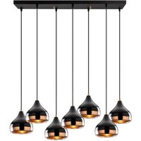 Hängelampe schwarz und kupfer 7 Lampen maya von CONCEPT-USINE