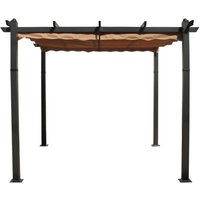 Pergola 3x3m aus Aluminium taupe Gazebo von CONCEPT-USINE
