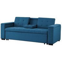 Concept-usine - Schlafsofa 3-Sitzer aus Stoff, petrolblau noho - Blau von CONCEPT-USINE