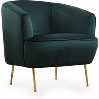 Concept-usine - Sessel aus grünem Samt - goldene Beine davis von CONCEPT-USINE