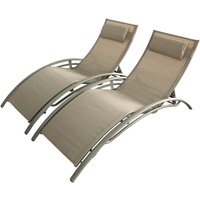 Concept-usine - Verstellbarer und stapelbarer Liegestuhl mit braunen Stahlbeinen limea von CONCEPT-USINE