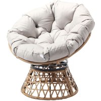 Sessel mit Rattan-Effekt und Kissen PAPASAN von CONCEPT-USINE