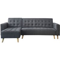 Ecksofa links 5-Sitzer Stoff grau sherbrooke von CONCEPT-USINE