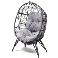 Concept-usine - Sessel Ei auf Ständer aus grauem Rattan-Effekt-Harz jane Concept-usine - Sessel Ei auf Ständer aus grauem Rattan-Effekt-Harz jane von CONCEPT-USINE