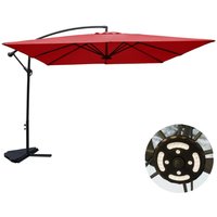 Concept-usine - Solenzara mit LED-Terrakotta: LED-Cantilever-Sonnenschirm 3x3m solenzara von CONCEPT-USINE
