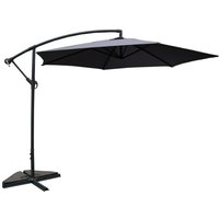 Concept-usine - Sonnenschirm mit einem Durchmesser von 3 m in Grau porticcio von CONCEPT-USINE