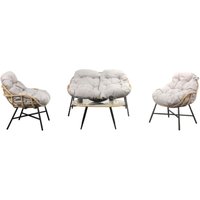 Gartenmöbel-Set 4 Plätze Sofa + Sessel beige evora von CONCEPT-USINE