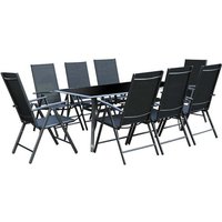 Gartentisch und 8 Stühle aus Aluminium RIMINI von CONCEPT-USINE