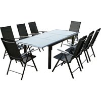 Gartentisch und 8 Stühle aus grauem Aluminium ravenne Gartentisch und 8 Stühle aus grauem Aluminium ravenne von CONCEPT-USINE