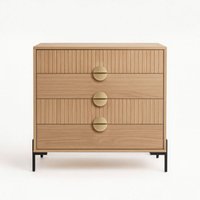 Kommode mit 4 Schubladen in Holzoptik mit Rillen 84 cm VALLO Kommode mit 4 Schubladen in Holzoptik mit Rillen 84 cm VALLO von CONCEPT-USINE