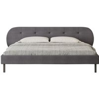 Polsterbett 140x190cm grau mit Kopfteil und Boxspringbett TULSA Polsterbett 140x190cm grau mit Kopfteil und Boxspringbett TULSA von CONCEPT-USINE