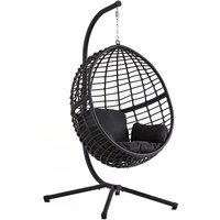 Schwebender Hängesessel aus schwarzem Rattan auroa Schwebender Hängesessel aus schwarzem Rattan auroa von CONCEPT-USINE