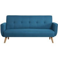 Skandinavisches 3-Sitzer-Schlafsofa aus blauem Entenstoff BERLIN - Blau von CONCEPT-USINE