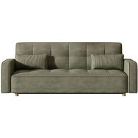 Skandinavisches 3-Sitzer-Schlafsofa aus grünem Ripp-Veloursstoff COPENHAGUE von CONCEPT-USINE