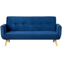 Sofa skandinavisch umwandelbar 3 Plätze in Samt Nachtblau malmo von CONCEPT-USINE