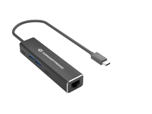 CONCEPTRONIC ABBY14B 2,5G Ethernet USB 3.2 Gen 1 Adapter mit USB-Hub, 2,5GbE, USB-A x 2, USB-C x 2 CONCEPTRONIC ABBY14B 2,5G Ethernet USB 3.2 Gen 1 Adapter mit USB-Hub, 2,5GbE, USB-A x 2, USB-C x 2 von Conceptronic
