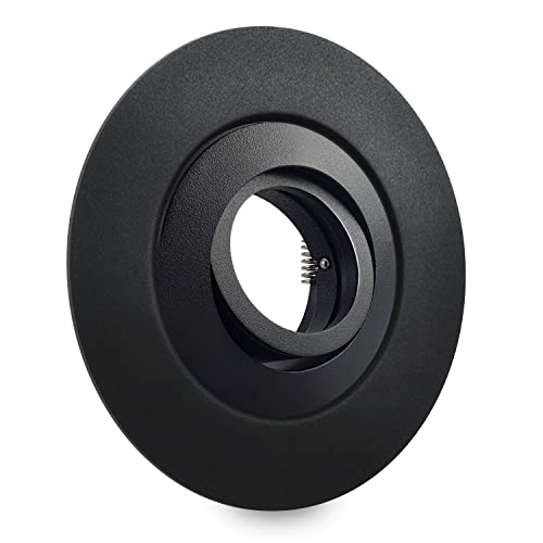 CONCEPTRUN Einbaustrahler für große Lochausschnitte für einen Einbaudurchmesser von 68mm bis 135mm geeignet Aluminium Spot Einbauleuchte Einbauspot schwenkbar schwarz DSK6 GU10-230V von CONCEPTRUN