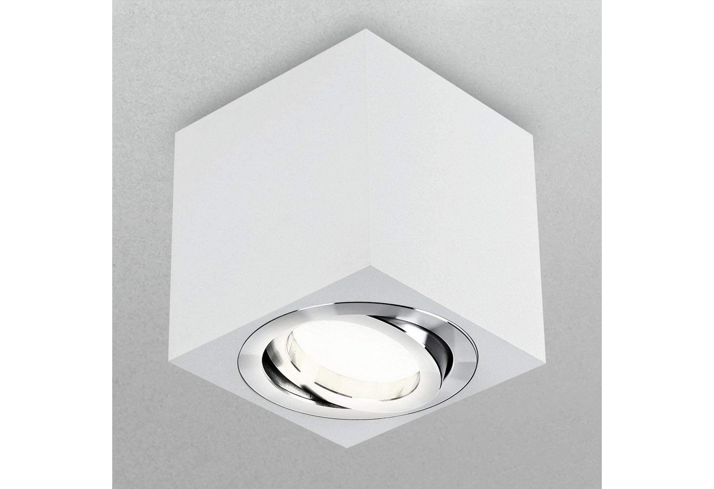 CONCEPTRUN LED Aufbaustrahler Downlight, LED wechselbar, Warmweiß, Kaltweiß, Deckenleuchte, Aluminium, schwenkbar, wahlweise dimmbar von CONCEPTRUN