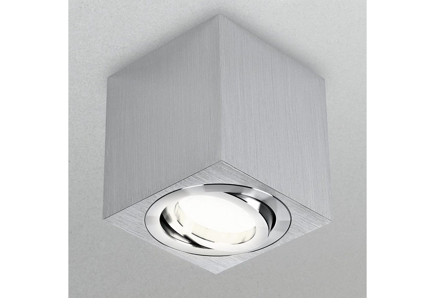 CONCEPTRUN LED Aufbaustrahler Downlight, LED wechselbar, Warmweiß, Kaltweiß, Deckenleuchte, Aluminium, schwenkbar, wahlweise dimmbar von CONCEPTRUN