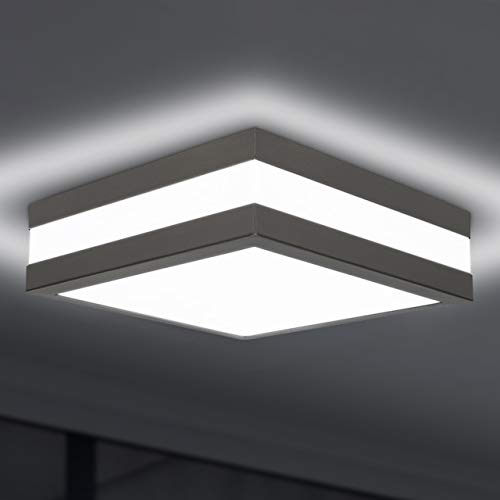 LED Deckenleuchte mit Alurahmen Aufbauleuchte eckig quad quadratisch für innen aussen geeignet Schutzart IP44 E27 230V E27-230V inkl. Montagezubehör und 2x LED Leuchtmittel neutralweiß (Modell: DLQ20) LED Deckenleuchte mit Alurahmen Aufbauleuchte eckig quad quadratisch für innen aussen geeignet Schutzart IP44 E27 230V E27-230V inkl. Montagezubehör und 2x LED Leuchtmittel neutralweiß (Modell: DLQ20) von CONCEPTRUN