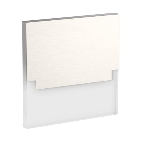 www.conceptrun.de LED Treppenlicht | warmweiß 3000K | Unterputz Treppenbeleuchtung | indirekte Beleuchtung | quadratisch | Stufenleuchte Edelstahl gebürstet | Wandeinbauleuchte 12V von CONCEPTRUN