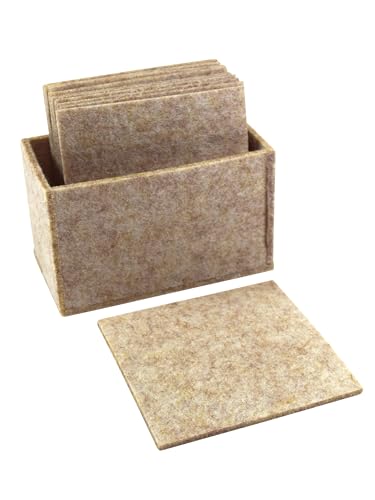 10 x Filz Untersetzer + Box | beige eckig | Glasuntersetzer | 10 cm | Unterlage 10 x Filz Untersetzer + Box | beige eckig | Glasuntersetzer | 10 cm | Unterlage von CONCORD HOME & INTERIOR