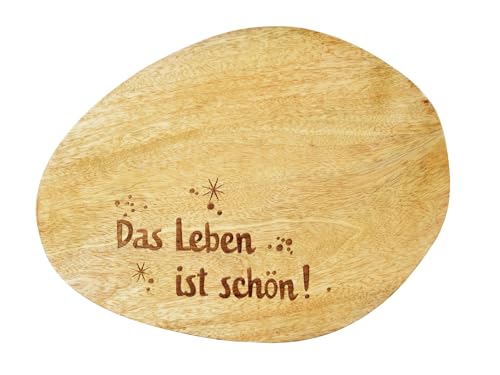 Dekotablett Das Leben ist schön | Tablett Holzscheibe Mangoholz mit Druck | 29,5 cm Dekotablett Das Leben ist schön | Tablett Holzscheibe Mangoholz mit Druck | 29,5 cm von CONCORD HOME & INTERIOR