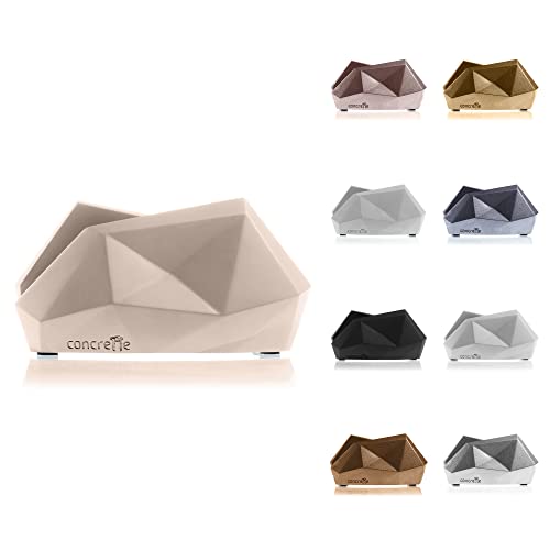 CONCRETTE Serviettenhalter aus Beton 15,5 x 8 x 7,8 cm - Hell Beige Serviettenspender - Serviettenständer - Servietten Halterung - Napkin Holder CONCRETTE Serviettenhalter aus Beton 15,5 x 8 x 7,8 cm - Hell Beige Serviettenspender - Serviettenständer - Servietten Halterung - Napkin Holder von CONCRETTE