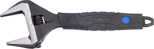 CONDOR Werkzeug 4463 | Rollgabelschlüssel | 250 mm | Spannbereich 51 mm | gummierter Griff | verstellbar | mit Skala und Aufhängeloch von CONDOR
