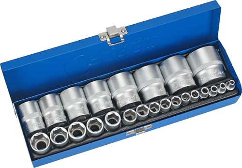 Condor Werkzeug 1194 | Steckschlüssel-Einsatz-Satz Nusskasten Set Steckschlüsselsatz zöllig | 24-teilig | 1/4" + 1/2" | 6-kant | 5/32-1.1/4 von CONDOR