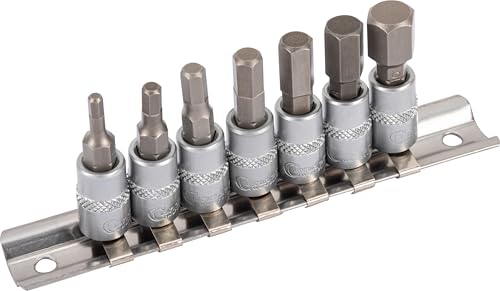 Condor Werkzeug 14227 | Bit-Stecknüsse | 7-teilig | 1/4" | Innensechskant | 3-10 mm von CONDOR