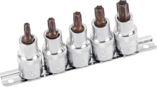 Condor Werkzeug 28013 | Bit-Stecknuss-Satz |5-tlg. | 1/2" |T-Profil für Torx | T30-55 | xcess performance Condor Werkzeug 28013 | Bit-Stecknuss-Satz |5-tlg. | 1/2" |T-Profil für Torx | T30-55 | xcess performance von CONDOR