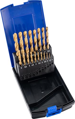 Condor Werkzeug 9633| Spiralbohrer-Satz | 19-tlg.| 1-10 mm | HSS Titan nitriert |Rollgewalzt nach DIN338 von CONDOR