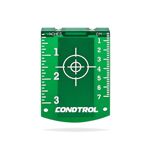 CONDTROL – Magnetisches grünes Laserziel – verbessert die Sichtbarkeit des Strahls und der Lotpunkte – integrierte Magnete für vereinfachte Fixierung – 2 Jahre Garantie von CONDTROL