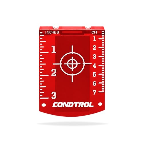 CONDTROL – Magnetisches rotes Laserziel – verbessert die Sichtbarkeit des Strahls und der Lotpunkte – integrierte Magnete für vereinfachte Fixierung – 2 Jahre Garantie von CONDTROL