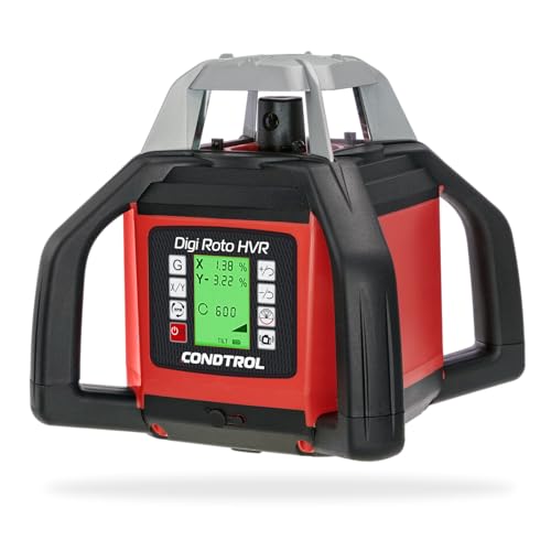 CONDTROL - Roter Laser Rot DIGI ROTO HVR - Reichweite mit Zelle 600 m - Roter Strahl und Lotpunkt unten - Geliefert mit Zubehör - 2+1 Jahre Garantie von CONDTROL