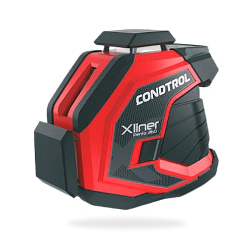 CONDTROL – XLINER PENTO 360 Roter Linienlaser – Nivellierreichweite 30 m – 3 Linien – 2 Betriebsmodi – Bluetooth – 2+1 Jahr Garantie – Lieferung mit Zubehör von CONDTROL