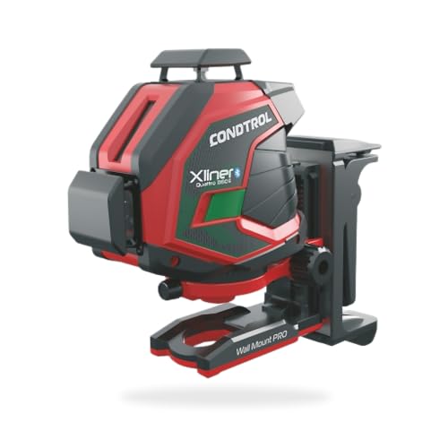 CONDTROL - XLINER QUATTRO 360G Linienlaser KIT Grün + Wandhalterung - 40m Reichweite - 2 Linien - Bluetooth - 2+1 Jahre Garantie - Lieferung mit Zubehör von CONDTROL
