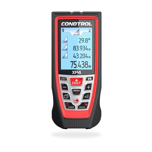 CONDTROL – XP4 Entfernungsmesser – Reichweite 0,05 bis 100 m – mit Digitalkamera – 50 Wertespeicher – Bluetooth – 2+1 Jahr Garantie – Lieferung mit Zubehör von CONDTROL