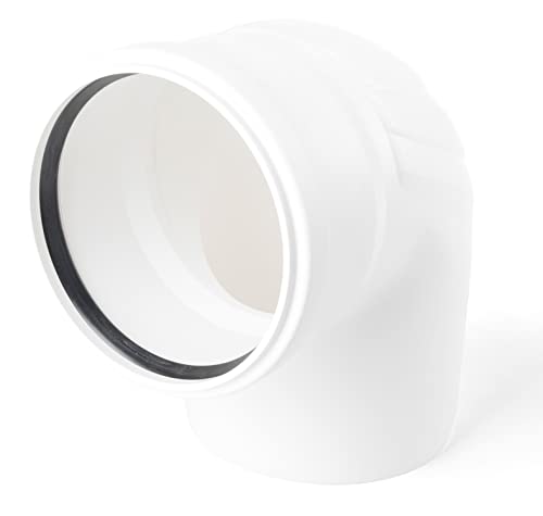 CONEL DRAIN DN 90 87 Grad, Polypropylen (PP), Weiß, 45 cm, 90 mm, 5 mm Wandstärke, 1er Pack von CONEL