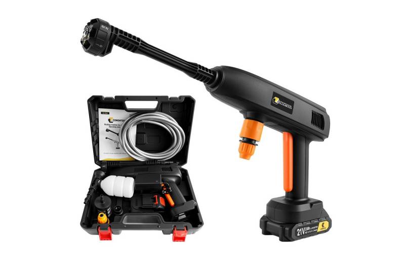 CONENTOOL Akku-Hochdruckreiniger 21 V Akku Hochdruck Spritzpistole, Druck max: 40 bar, Fördermenge max: 240 l/h, mit 6 in 1 Multi-Sprühdüse von CONENTOOL