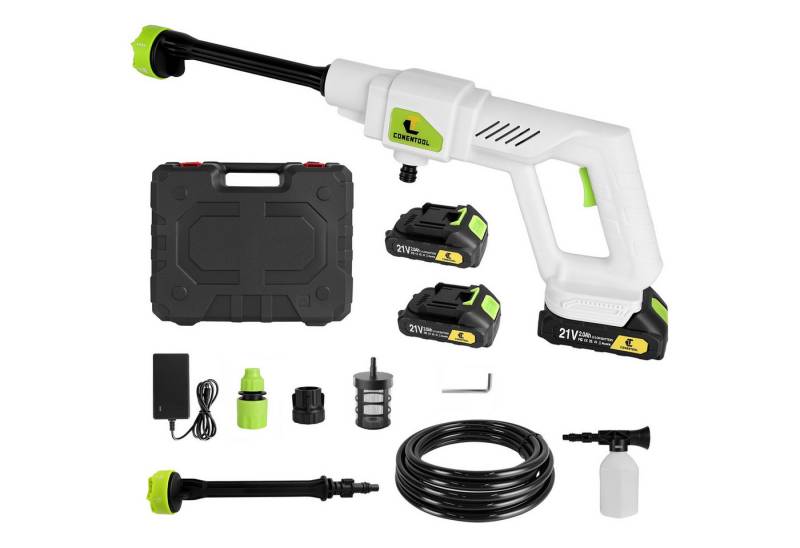 CONENTOOL Akku-Hochdruckreiniger Tragbarer Hochdruckreiniger, Druck max: 40 bar, Fördermenge max: 270 l/h, mit 6 in 1 Multi-Sprühdüse von CONENTOOL