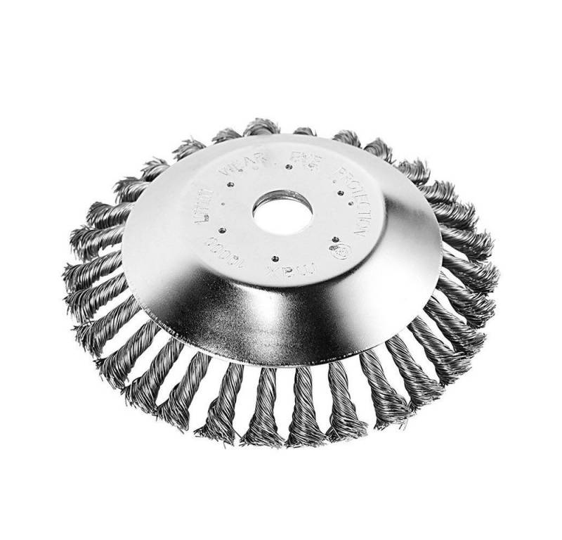 CONENTOOL Rasenmähermesser Unkrautbürste (1er Set, 1pcs), Wildkrautbürste Freischneider Rundbürste,Durchmesser Stahlbürste 150mm von CONENTOOL